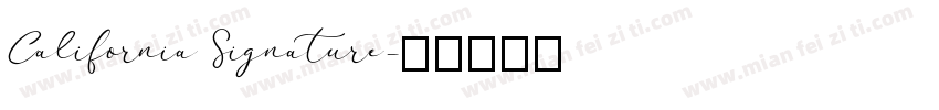 California Signature字体转换